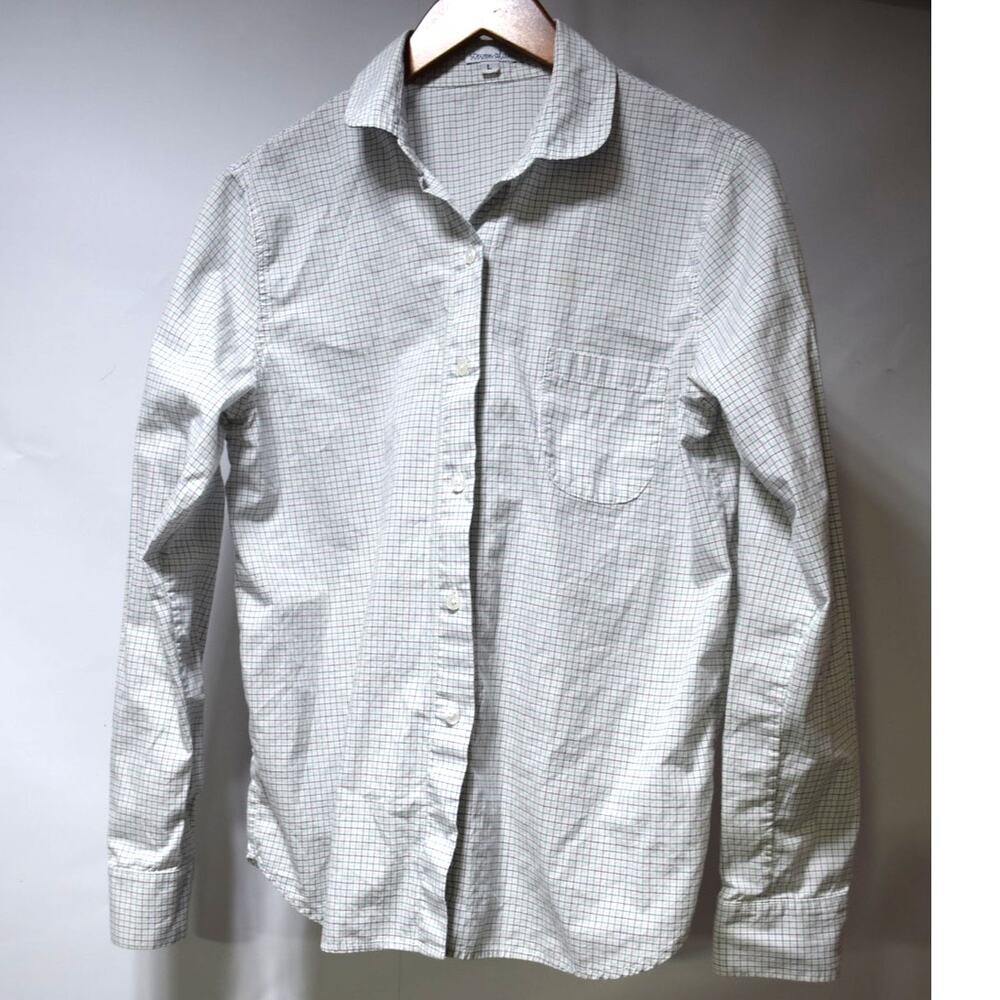 Steven Alan Women's Size Large 100% Cotton Micro Check Button Down Shirt